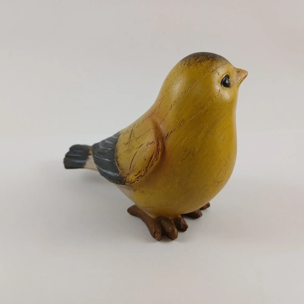 Lot Of 3 Tii Collections Resin Bird Figurine Robin Yellow Blue Brown Decor READ
